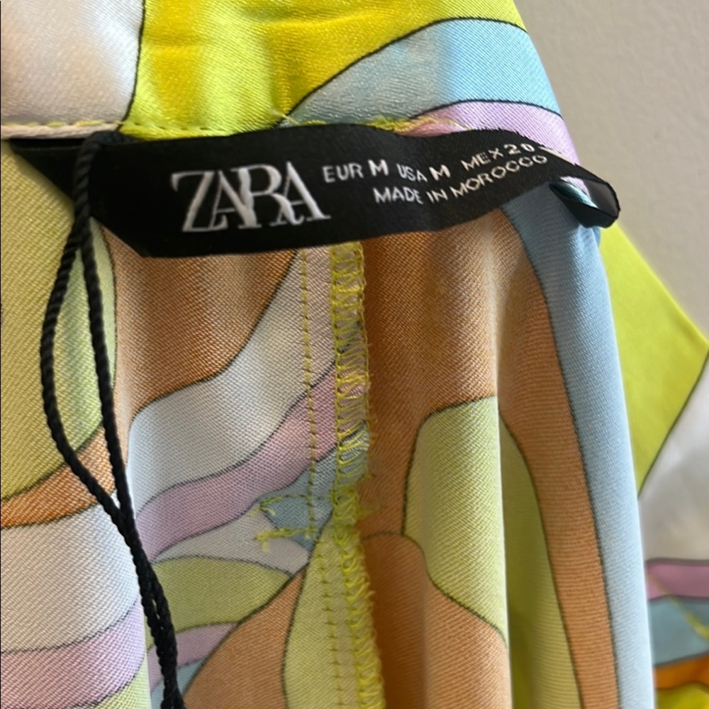 Zara Multicolor Abstract Pattern Pants - Picture 2 of 5